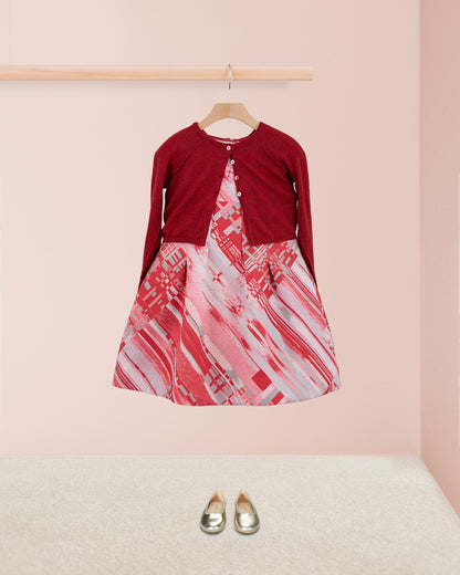 vValentina Liveri Pink Jacquard Dress - Dress