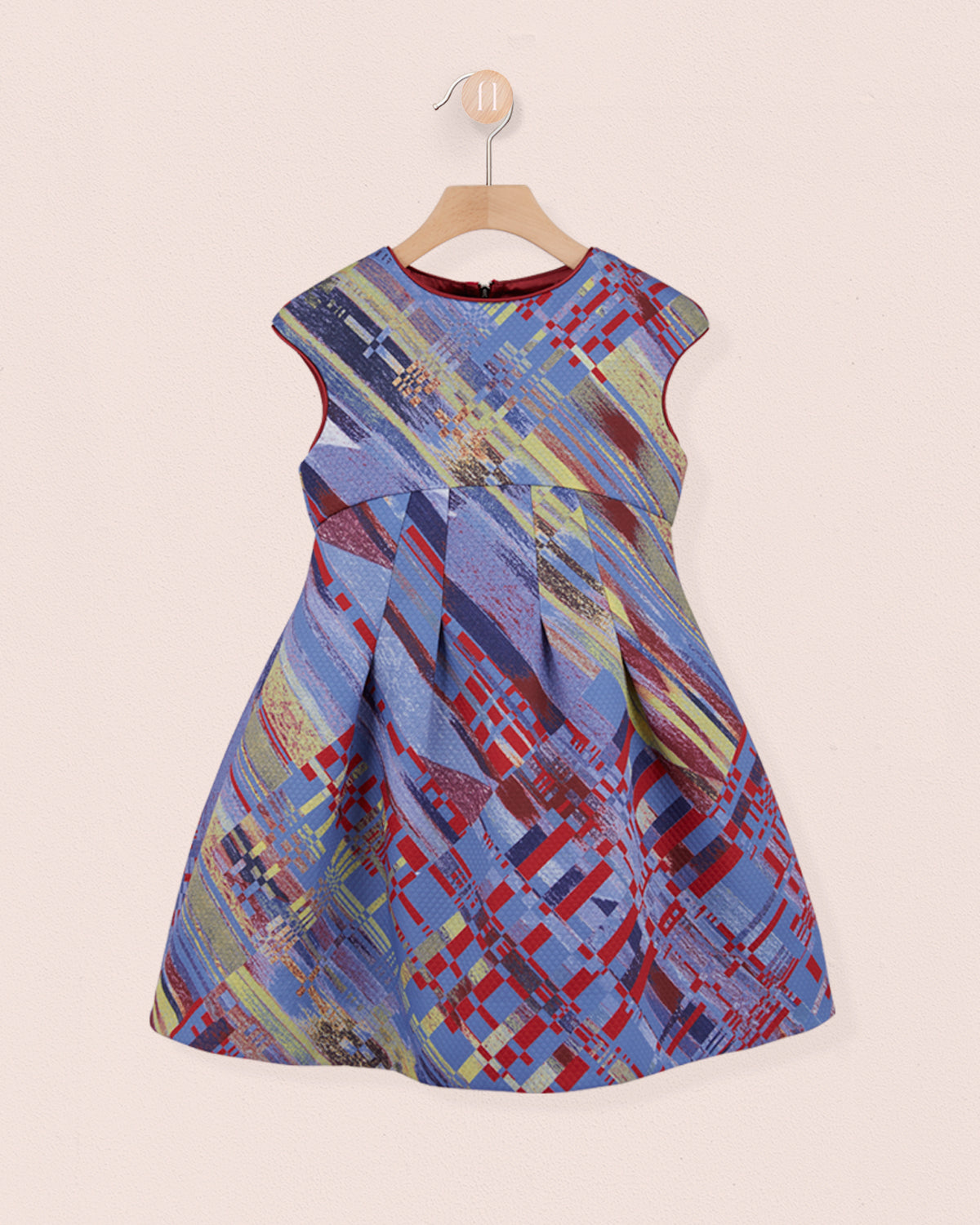 vValentina Liveri Blue Jacquard Dress - Dress