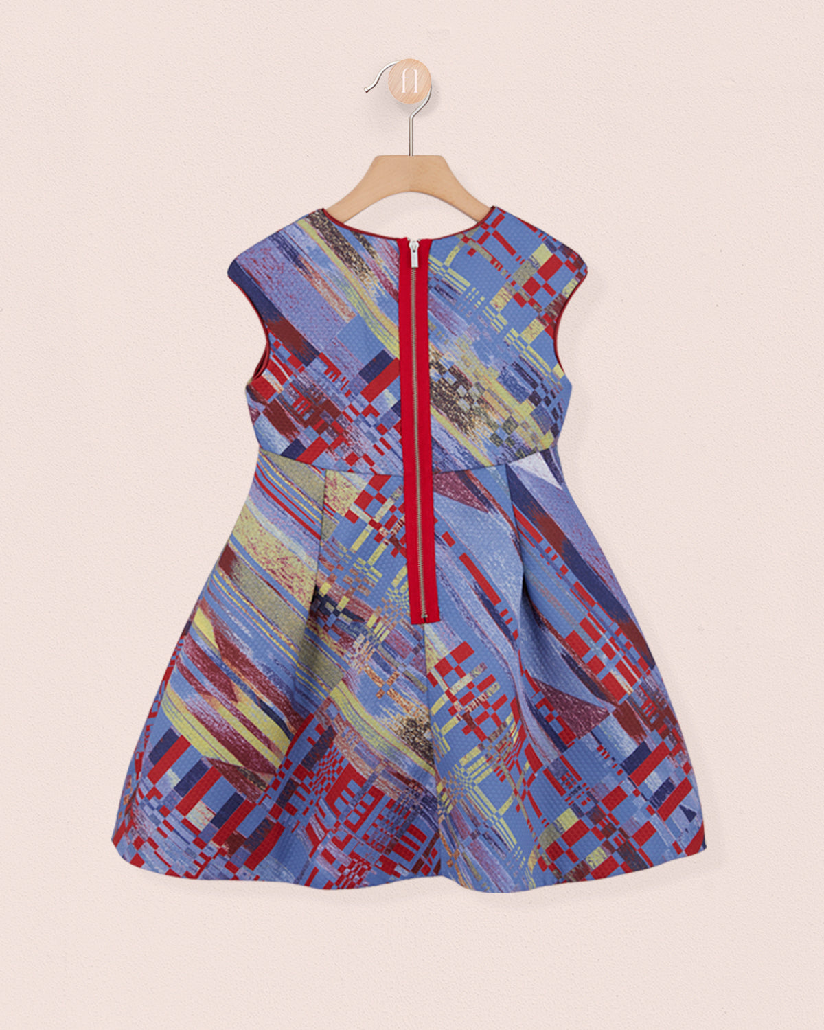 vValentina Liveri Blue Jacquard Dress - Dress