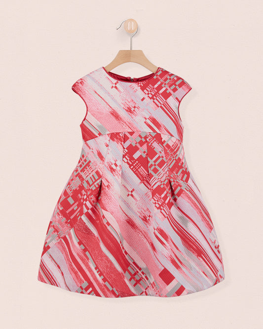 vValentina Liveri Pink Jacquard Dress - Dress