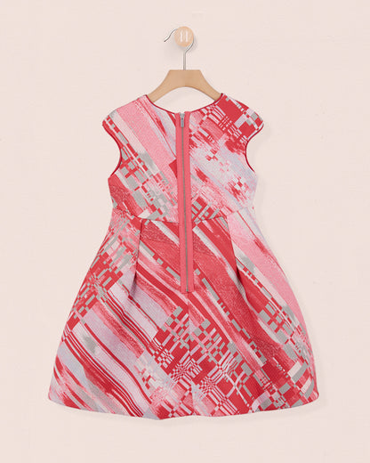 vValentina Liveri Pink Jacquard Dress - Dress