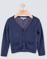Peter Winter Blue Wool Bear Cardigan