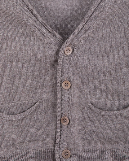 Peter Walnut Wool Cardigan - Sweater