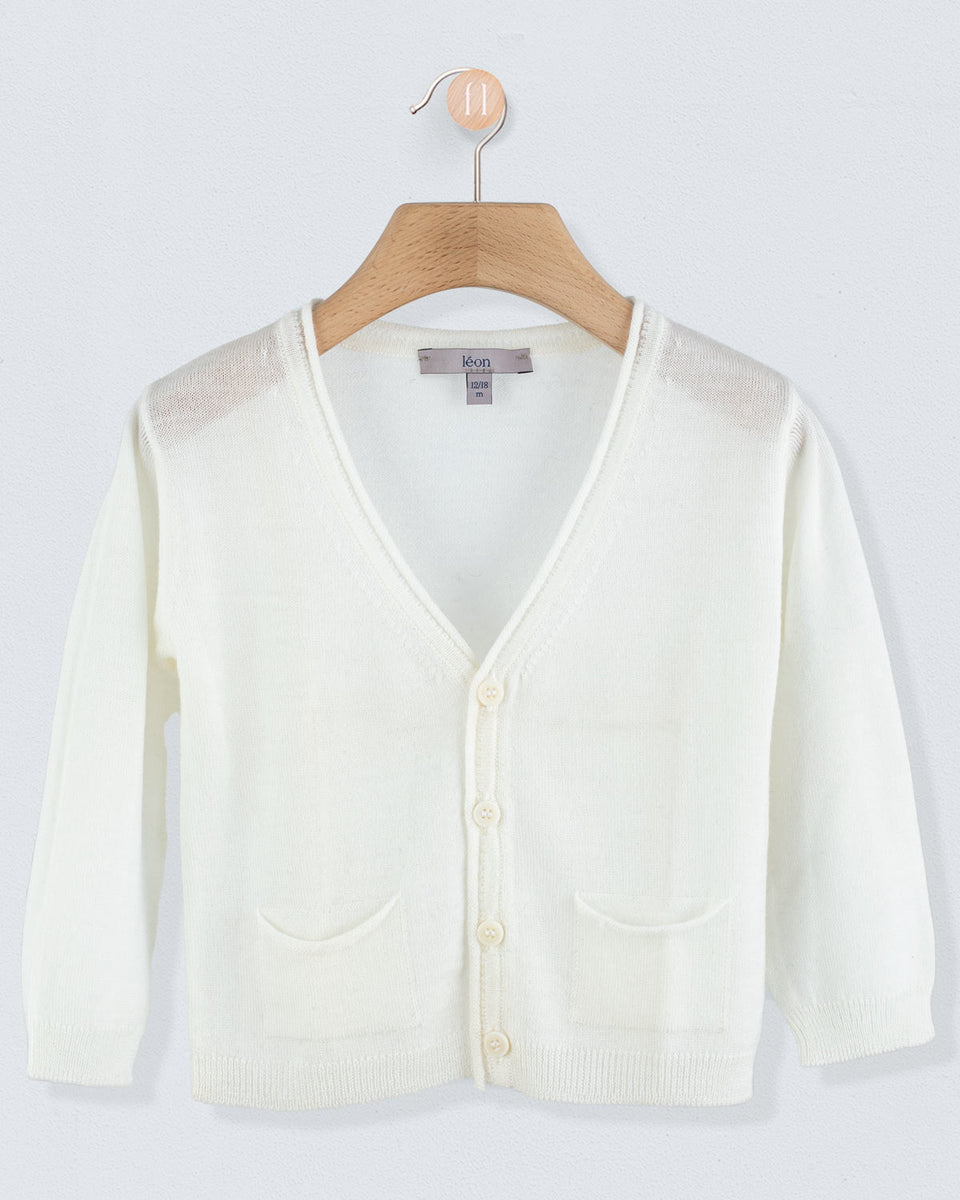 Peter Winter White Dressy Cardigan