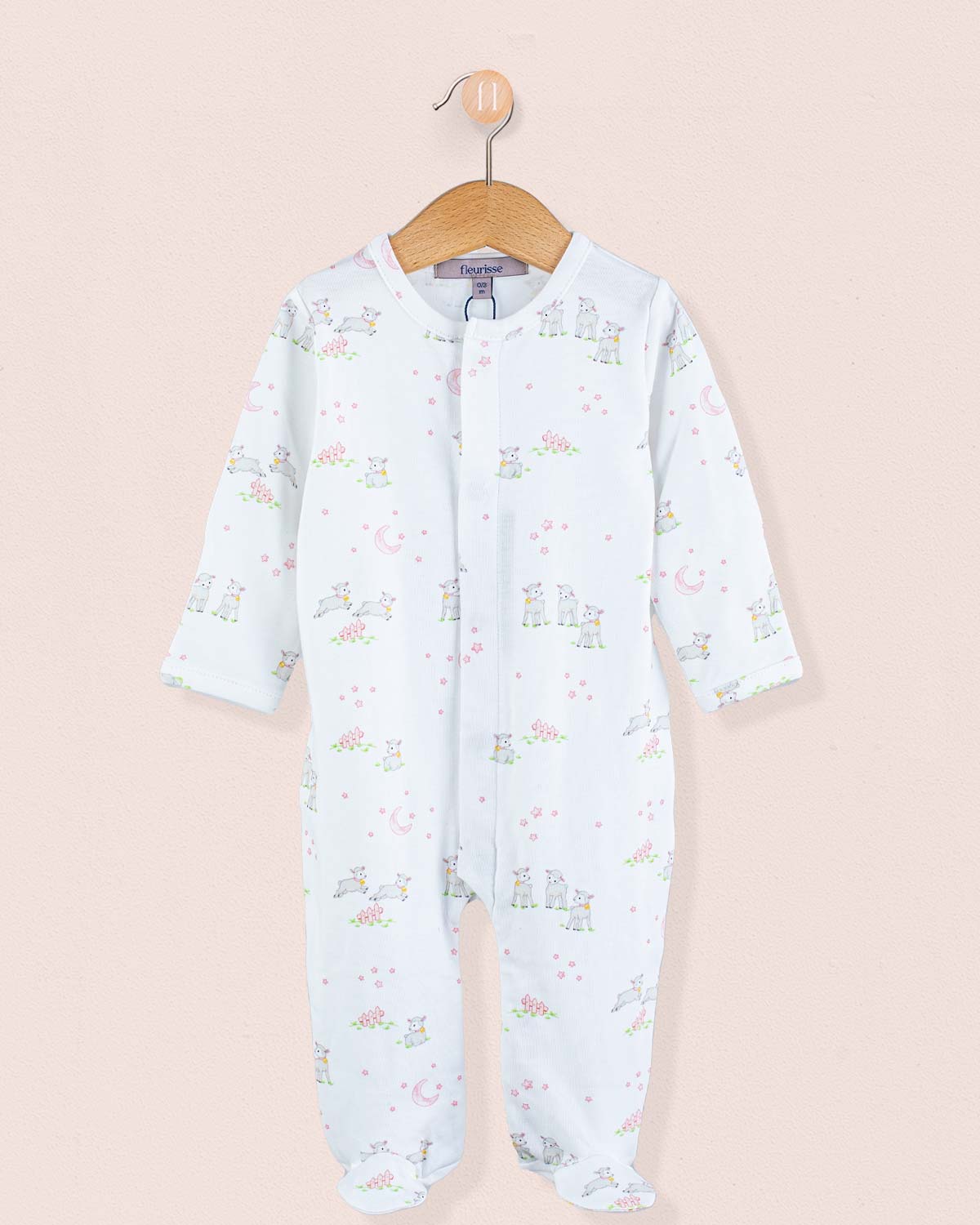 Pima Pink Lambs Stretchie - Stretchie