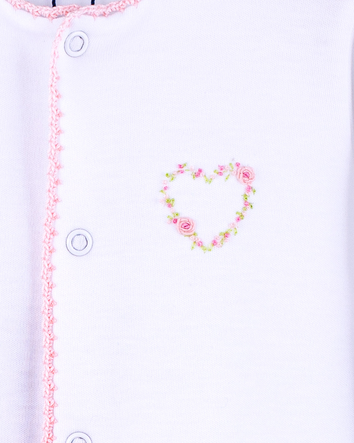 Pima Embroidered Heart Stretchie - Stretchie
