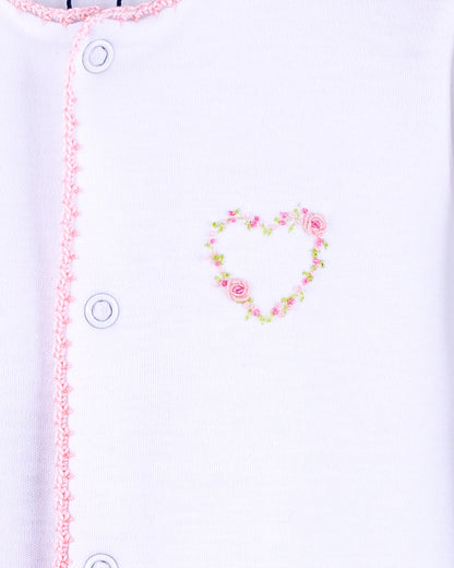 Pima Embroidered Heart Stretchie - Stretchie