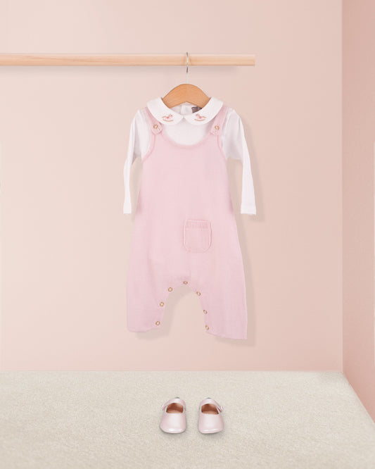 Aspen Pink Wool Knit overall