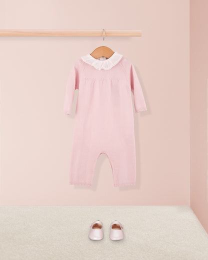 Ines Baby Pink Wool Knit - Romper