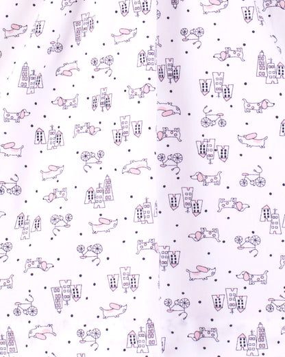 Kennedy Mini Pink Doggies Smocked Bubble - Romper