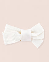 Hairbow 4cm Cream Gros Grain
