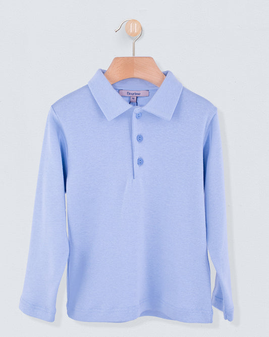 Marco Italian Brushed Light Blue Polo - Shirt