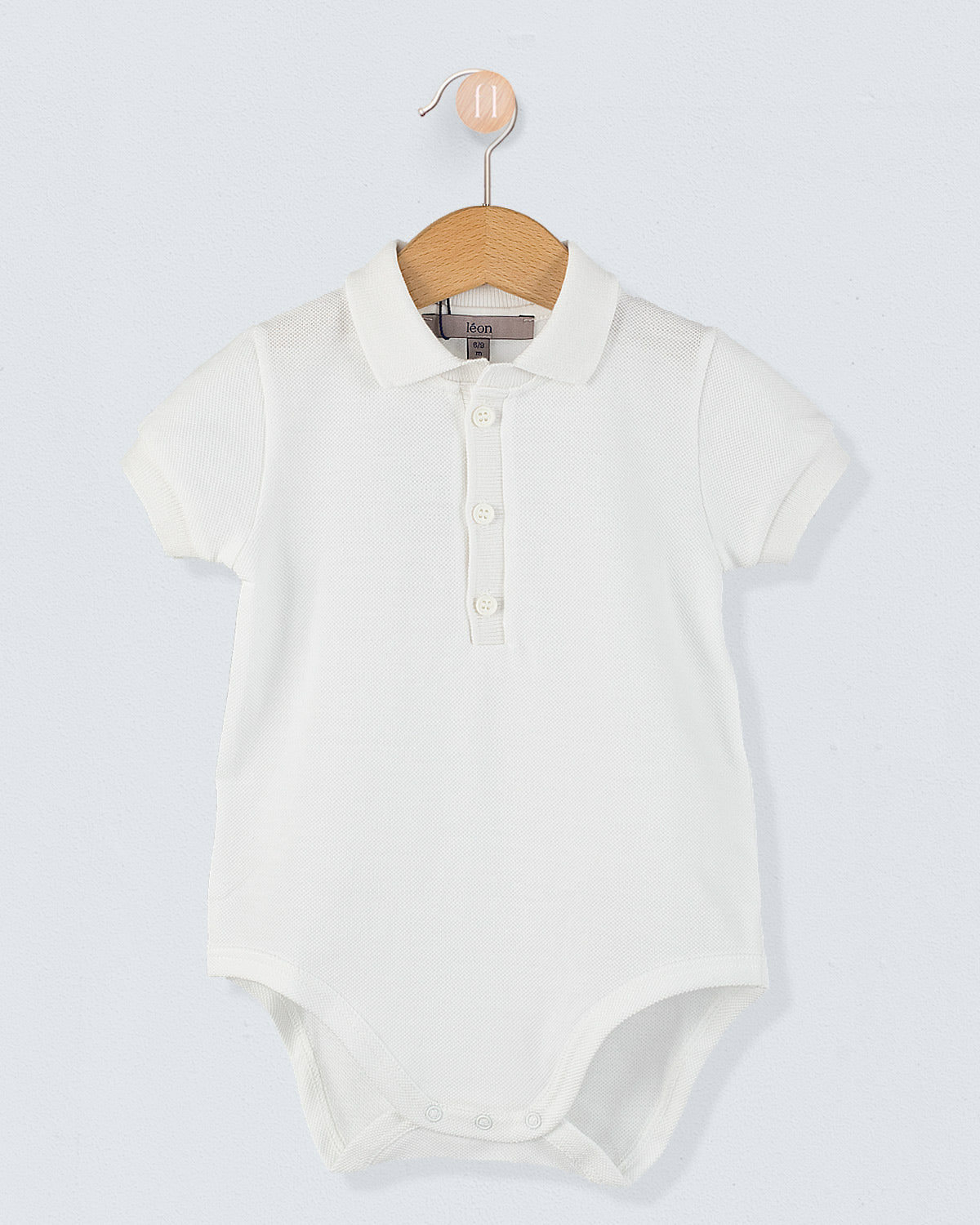 Polo Onesie Italian White Trim Piquet - Onesie