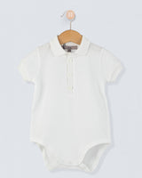 Polo Onesie Italian White Trim Piquet