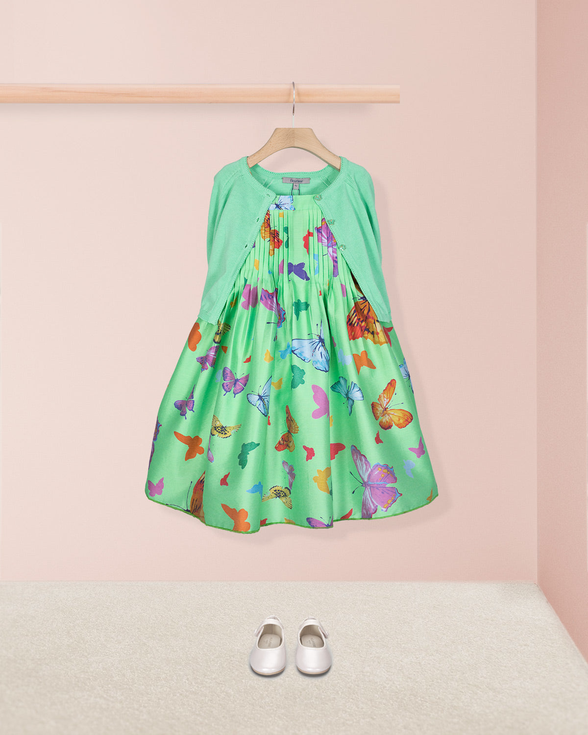 Portofino Italian Green Butterflies - Dress