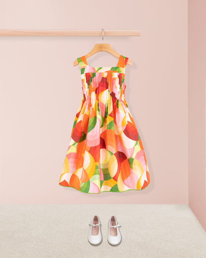 Portofino Italian Orange Swirl - Dress