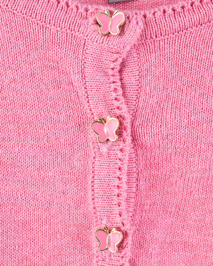 Betsy Primrose Cardigan with Butterfly Buttons - Cardigan