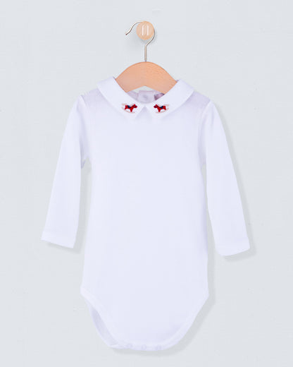 Italian Embroidered Red Rocking Horse Onesie - Onesie