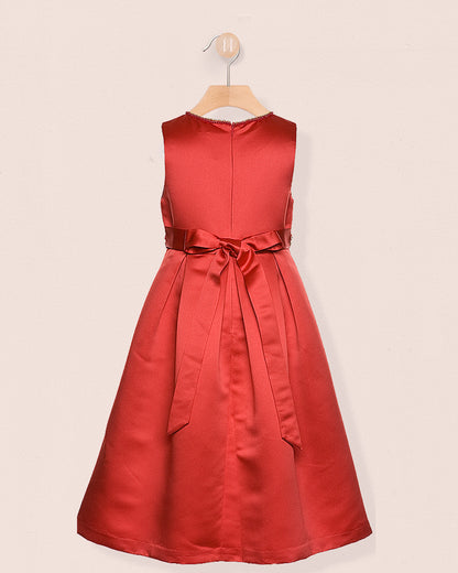 Esther Red Satin Gown - Dress