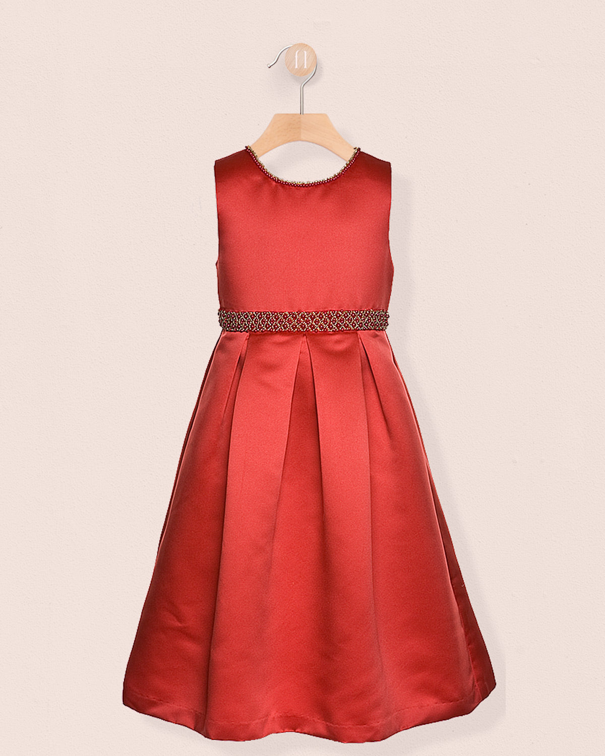 Esther Red Satin Gown - Dress