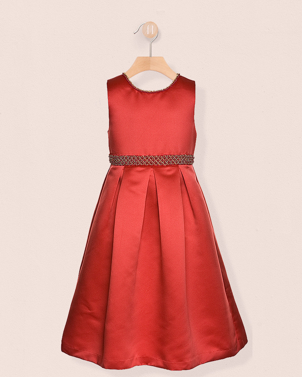 Esther Red Satin Gown