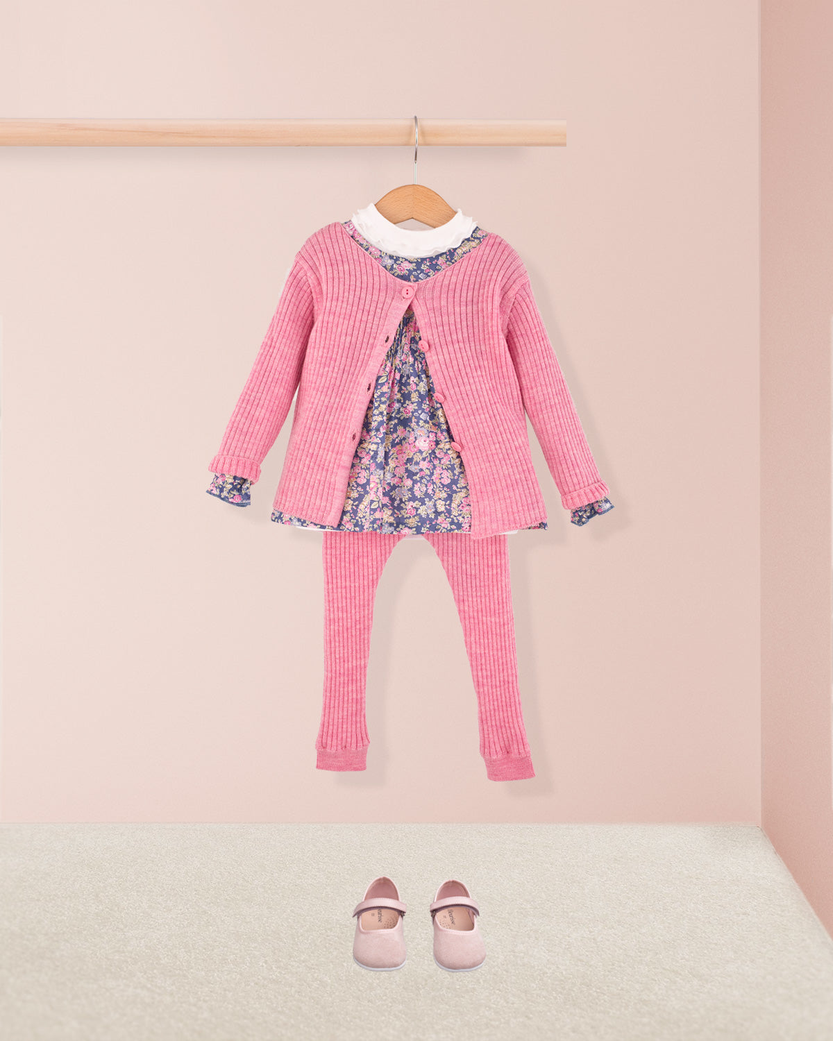 Ribbed Candy Pink Cardigan - Cardigan
