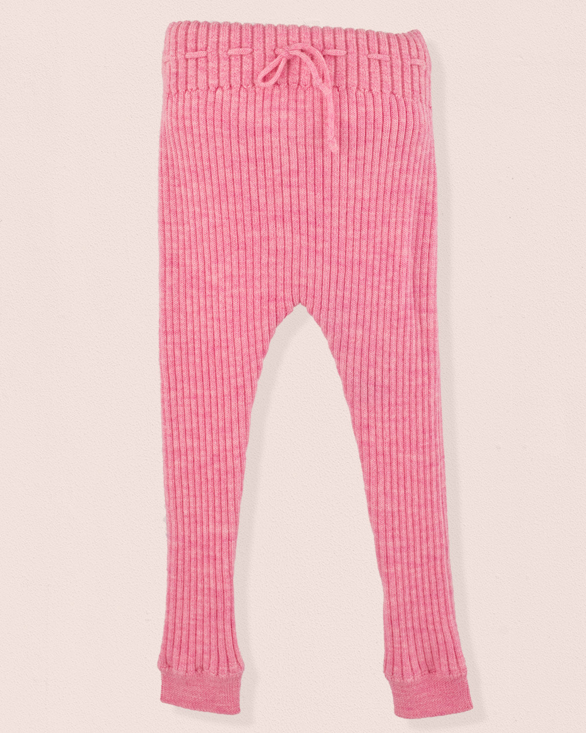 Ribbed Candy Pink Knit Legging - Legging