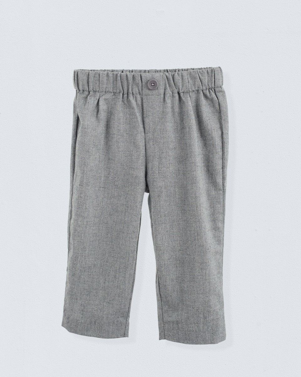 Mattia Italian Heather Grey Flannel Pant