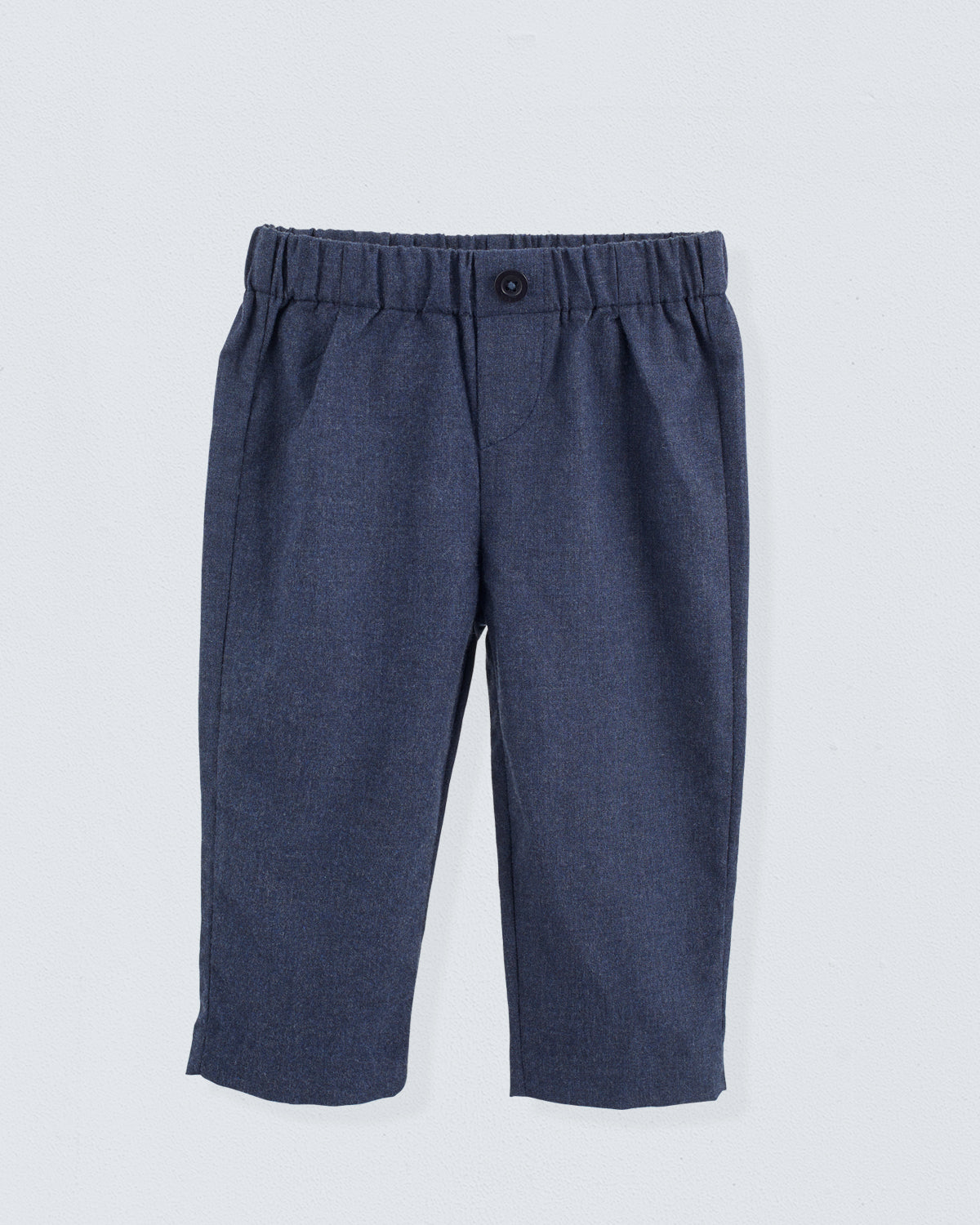 Mattia Italian Navy Mélange Flannel Pant