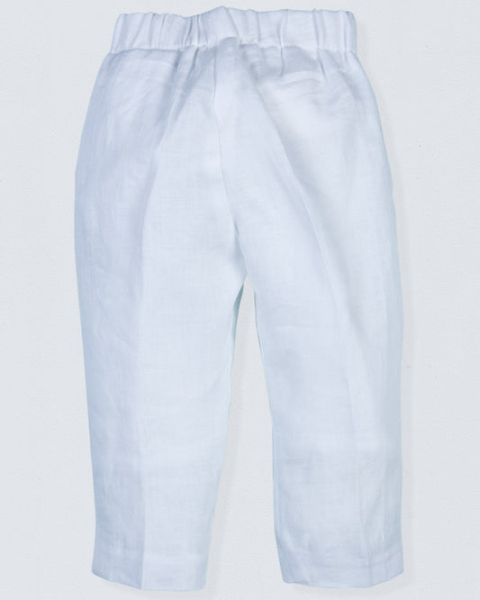 Roma White Linen Pant - Pant