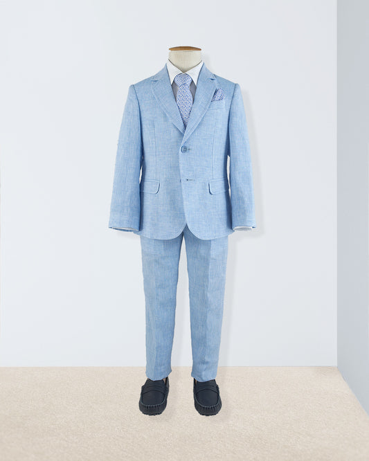 Domenico Light Blue Linen Suit - Suit