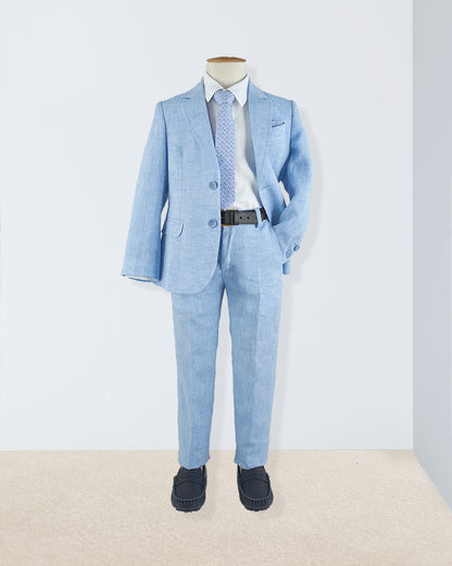 Domenico Light Blue Linen Suit - Suit
