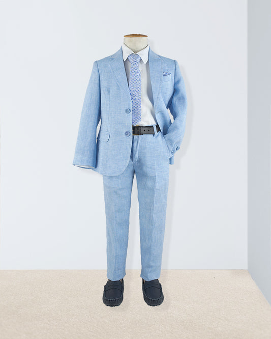 Domenico Light Blue Linen Suit - Suit