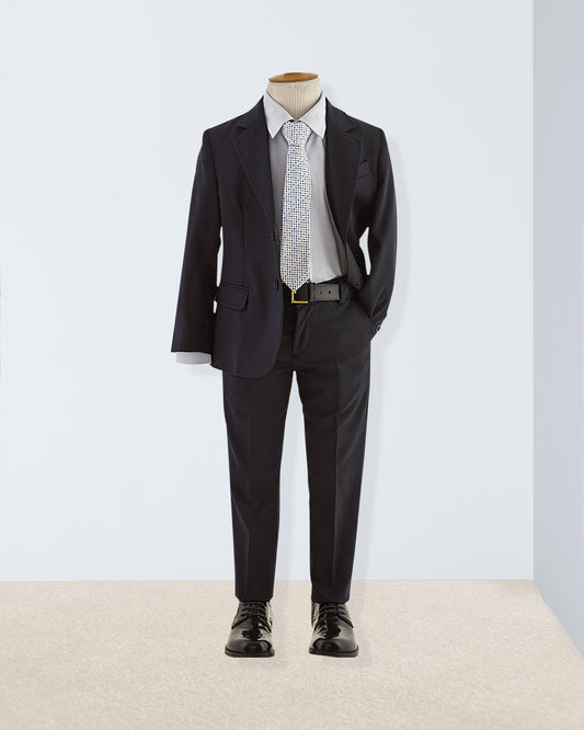 Domenico Navy Virgin Wool Suit - Suit