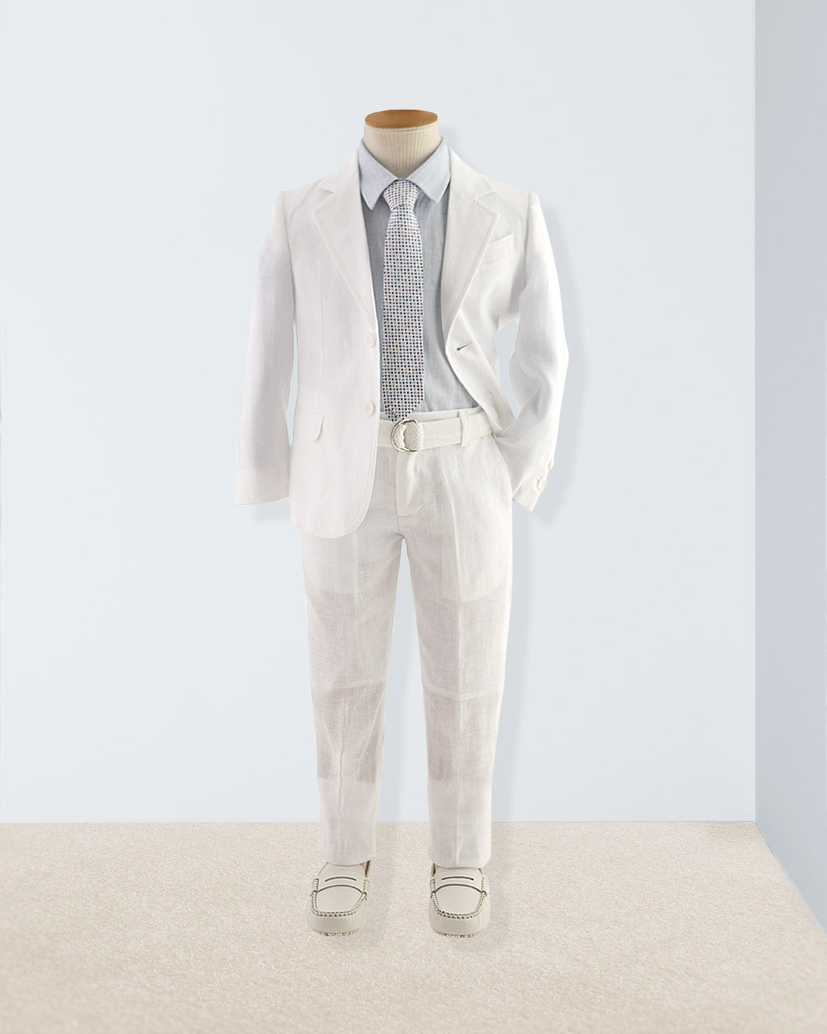 Domenico Italian White Linen Suit - Suit