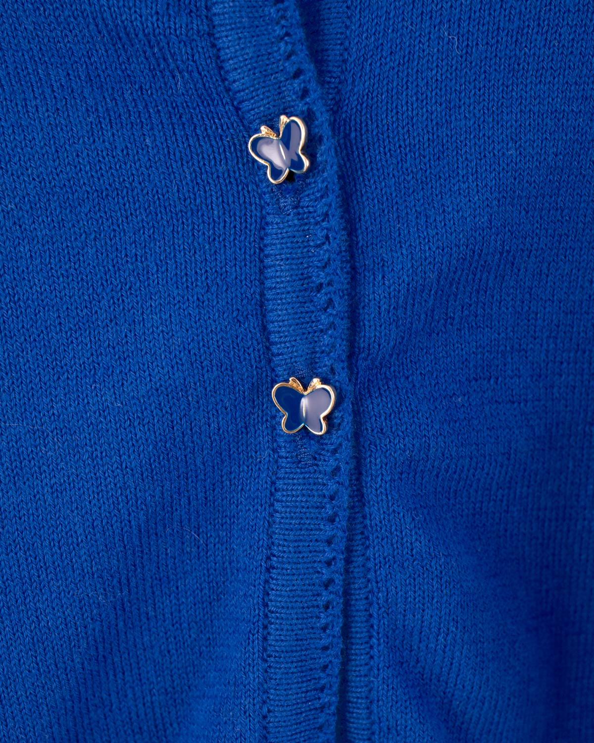 Betsy Royal Blue Cardigan with Butterfly Buttons - Cardigan