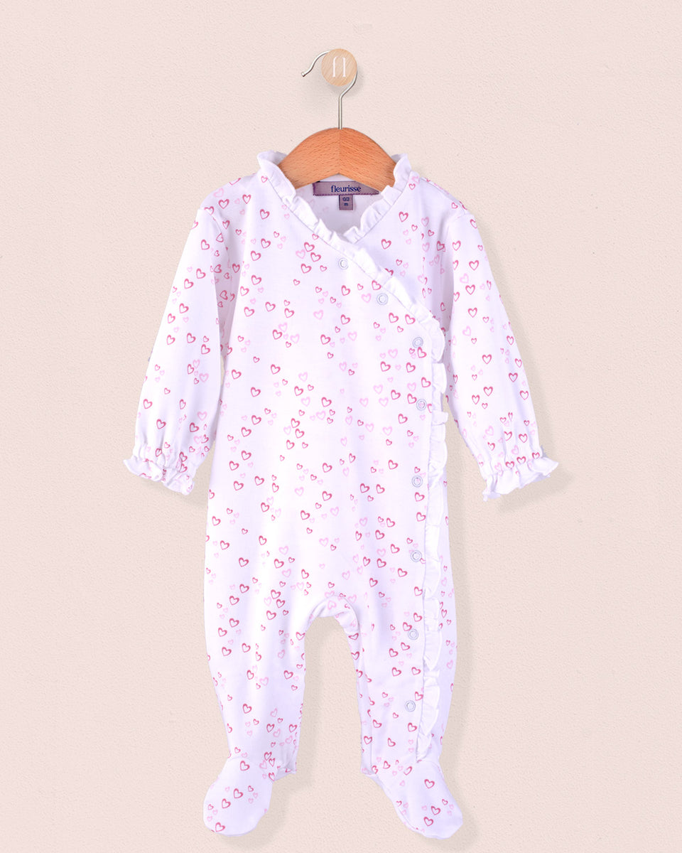 Pima Ruffle Hearts Stretchie