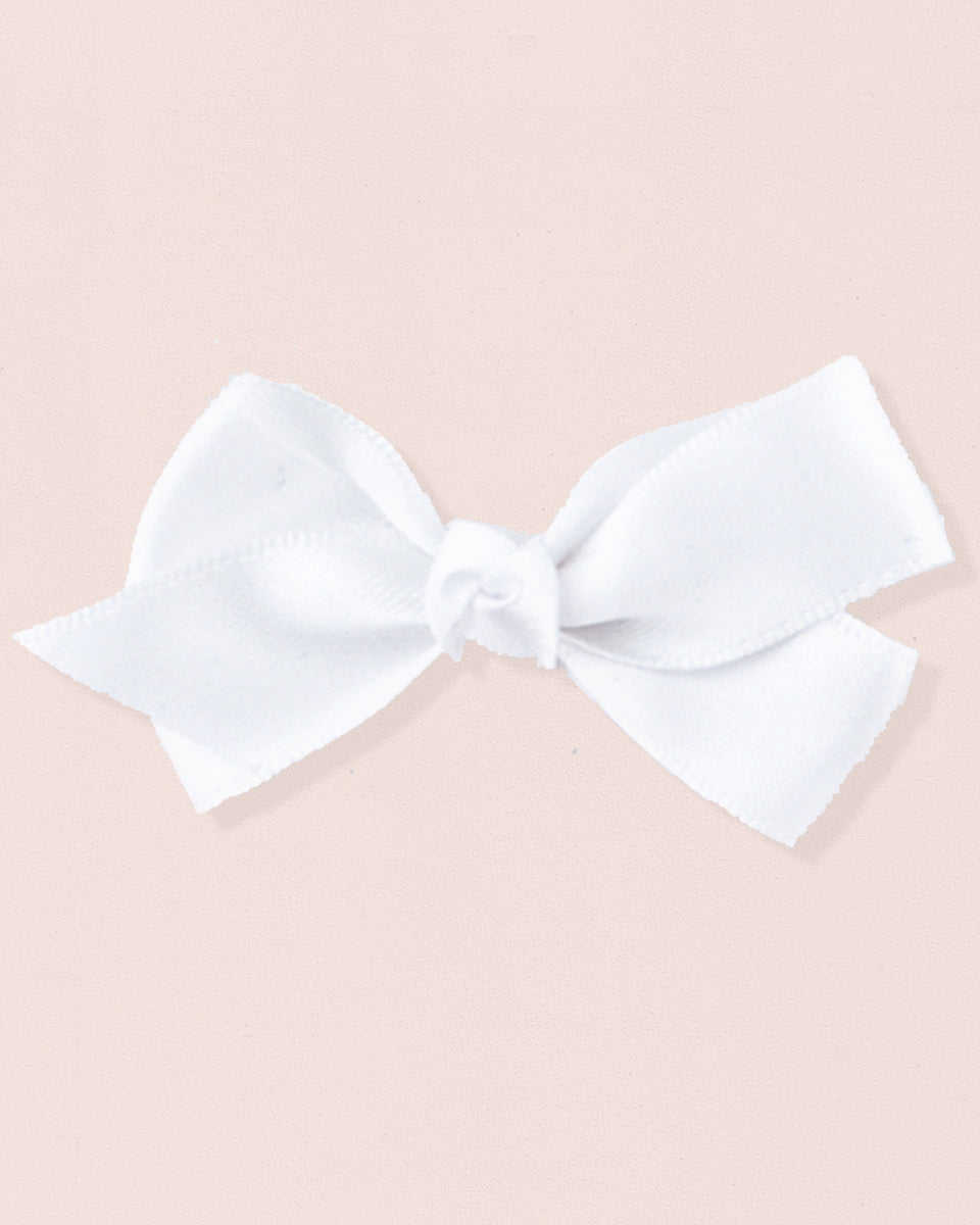 Hairbow 5cm White Satin