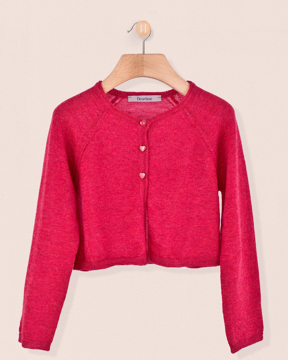 Serena Cranberry Mélange Wool Bolero