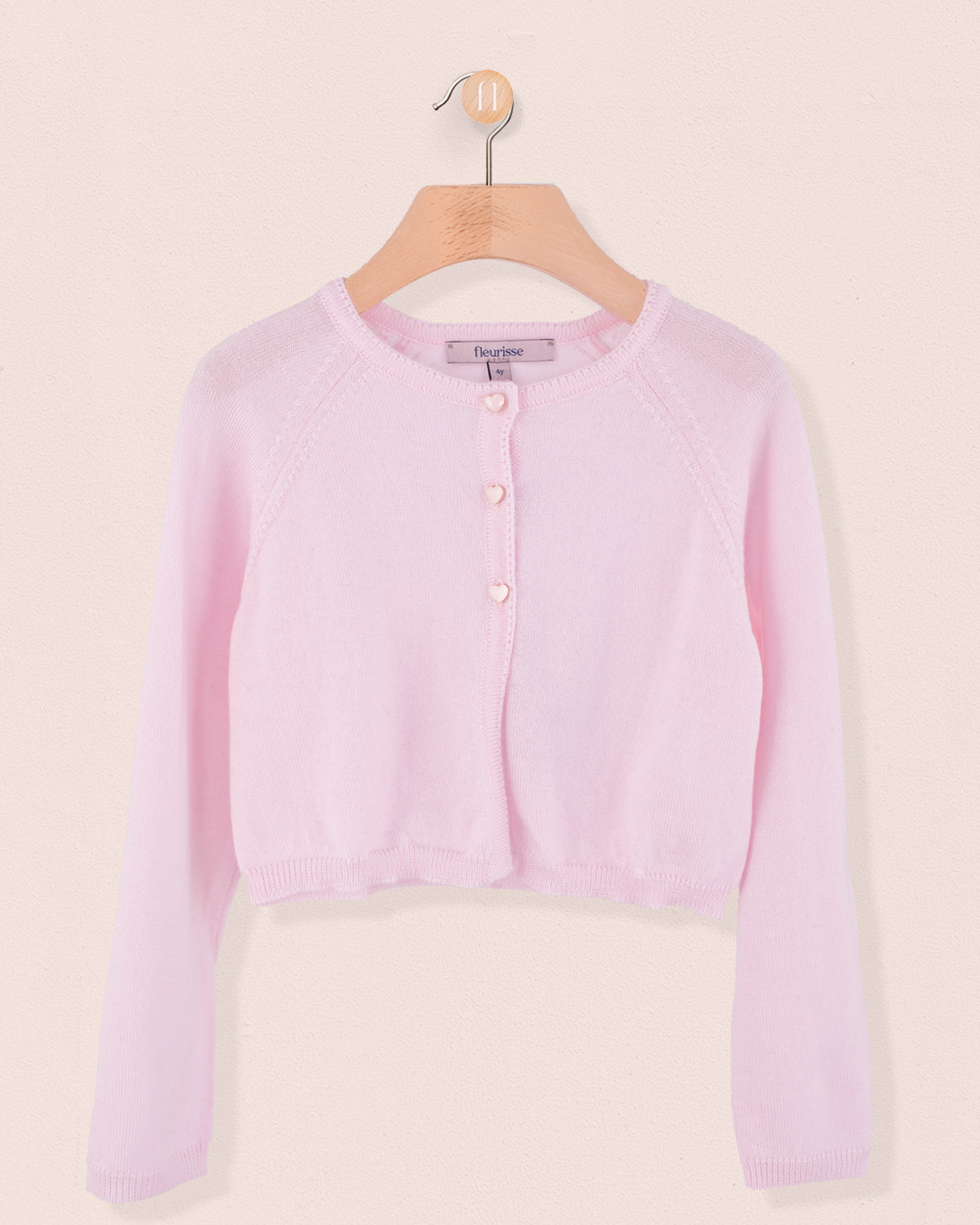 Serena Baby Pink Wool Bolero - Cardigan