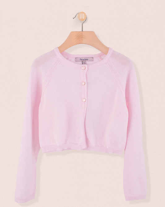 Serena Baby Pink Wool Bolero - Cardigan