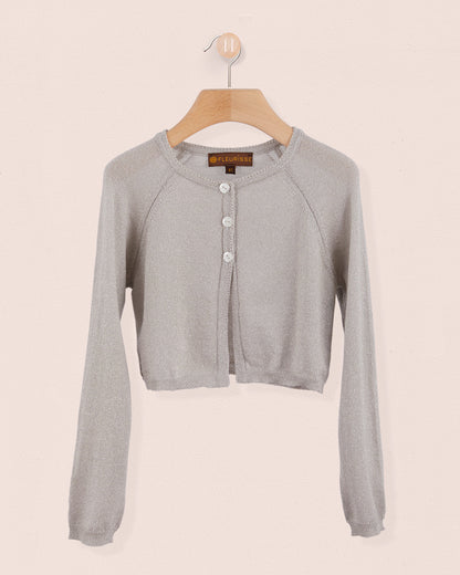 Serena Silver Wool Bolero - Cardigan