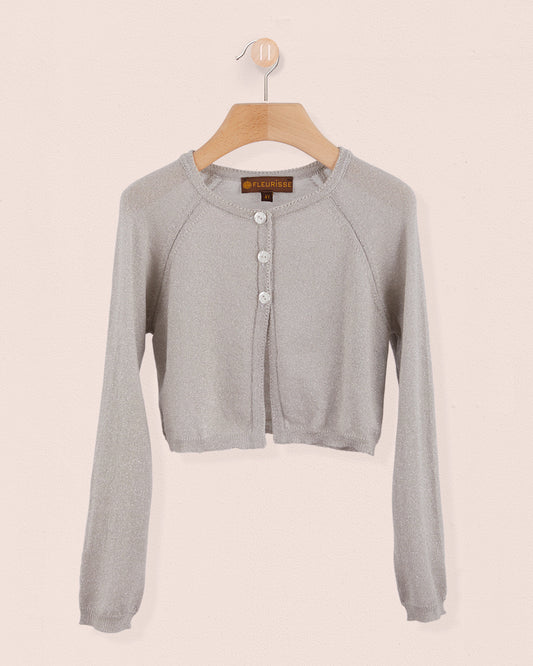 Serena Silver Wool Bolero - Cardigan