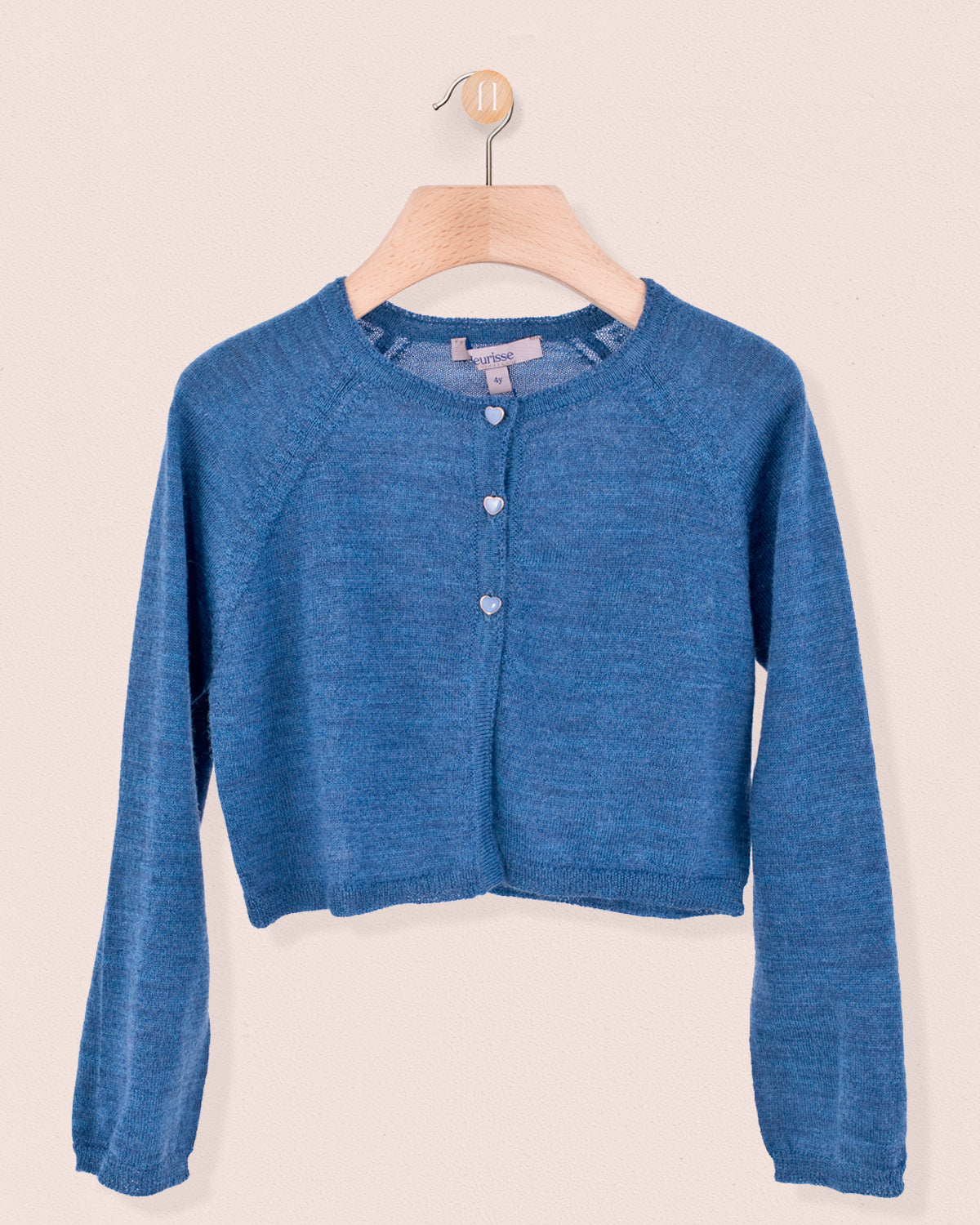 Serena Watercolor Blue Wool Bolero - Cardigan