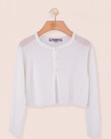 Serena Winter White Wool Bolero