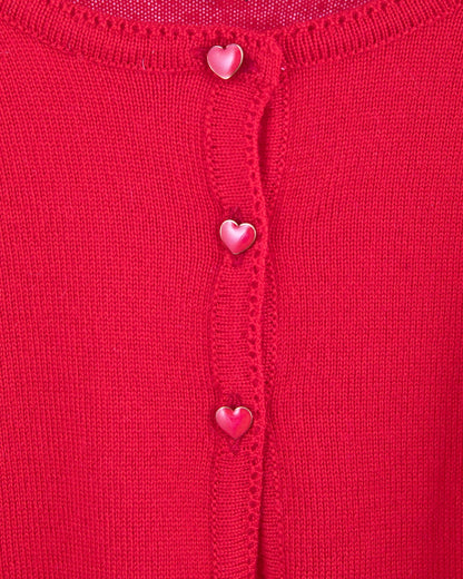 Serena Red Wool Bolero - Cardigan
