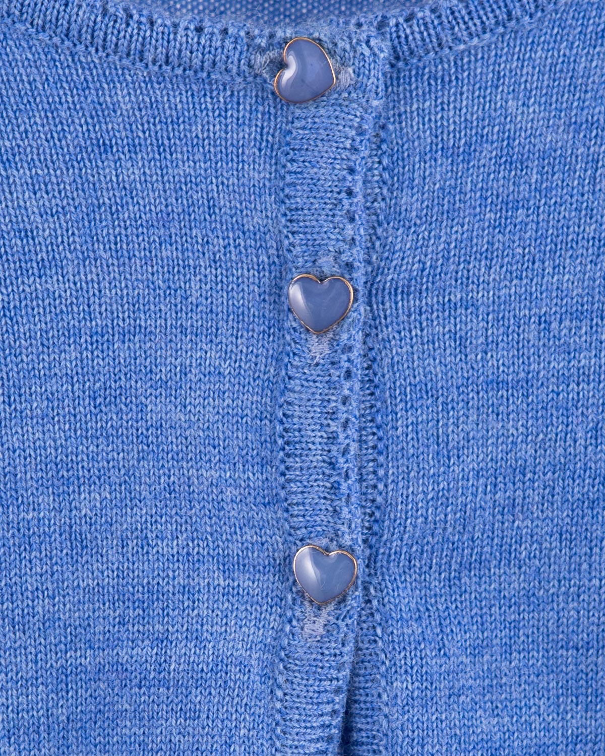 Serena Cerulean Mélange Wool Bolero - Cardigan