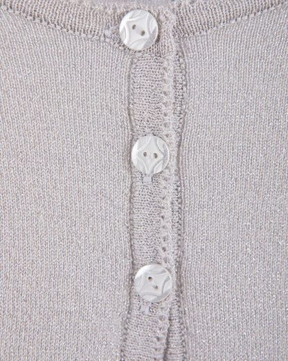 Serena Silver Wool Bolero - Cardigan