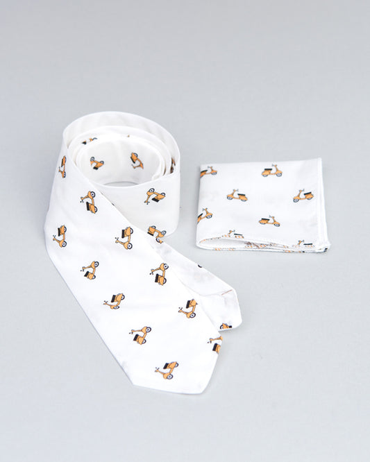 Tie and Pocket Italian Moped - Tie