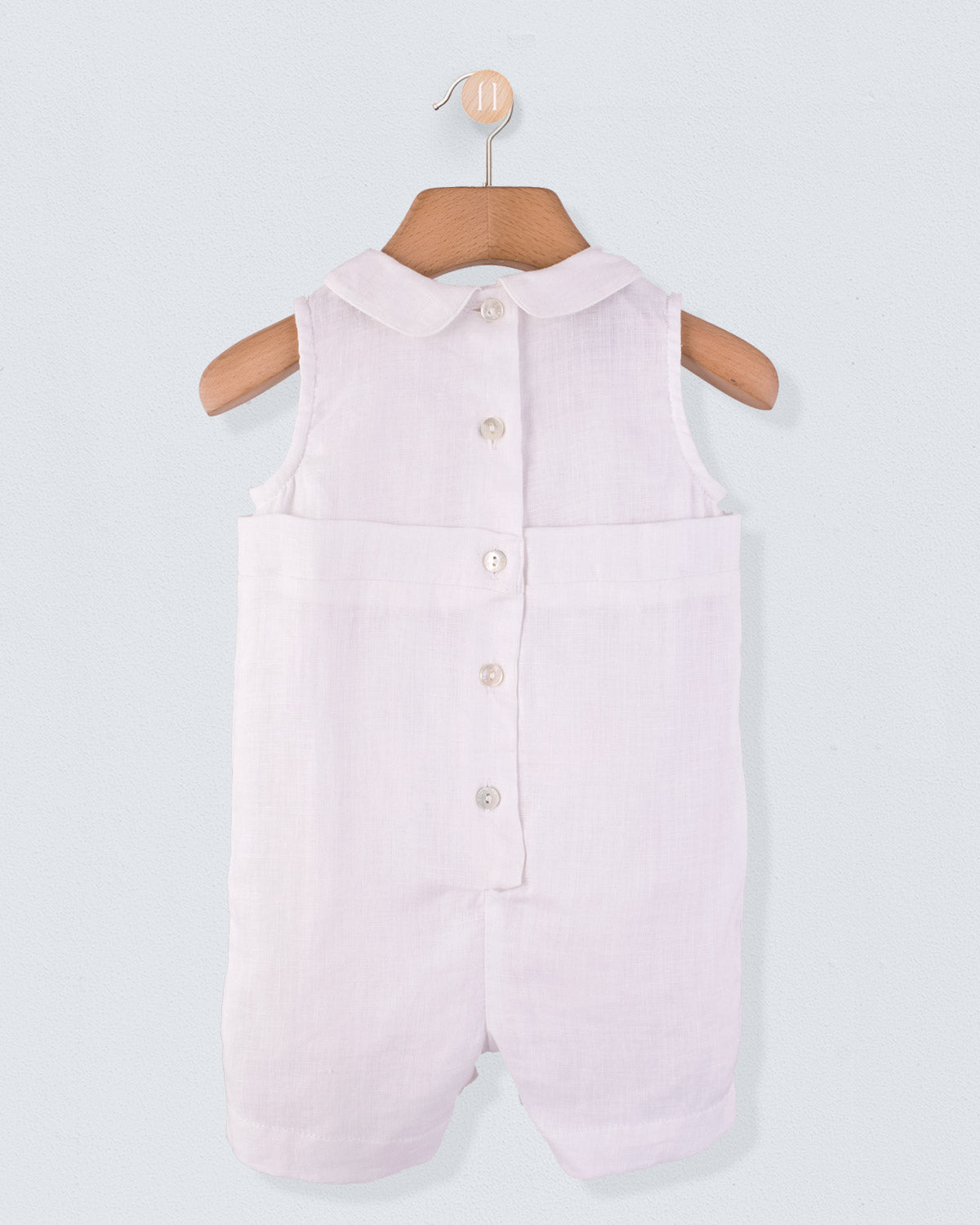 Shore Club White Linen Romper - Romper